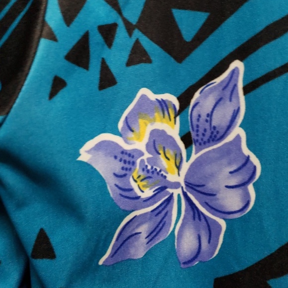 Vintage 70s 80s tie neck blouse long sleeve floral - Picture 6 of 8